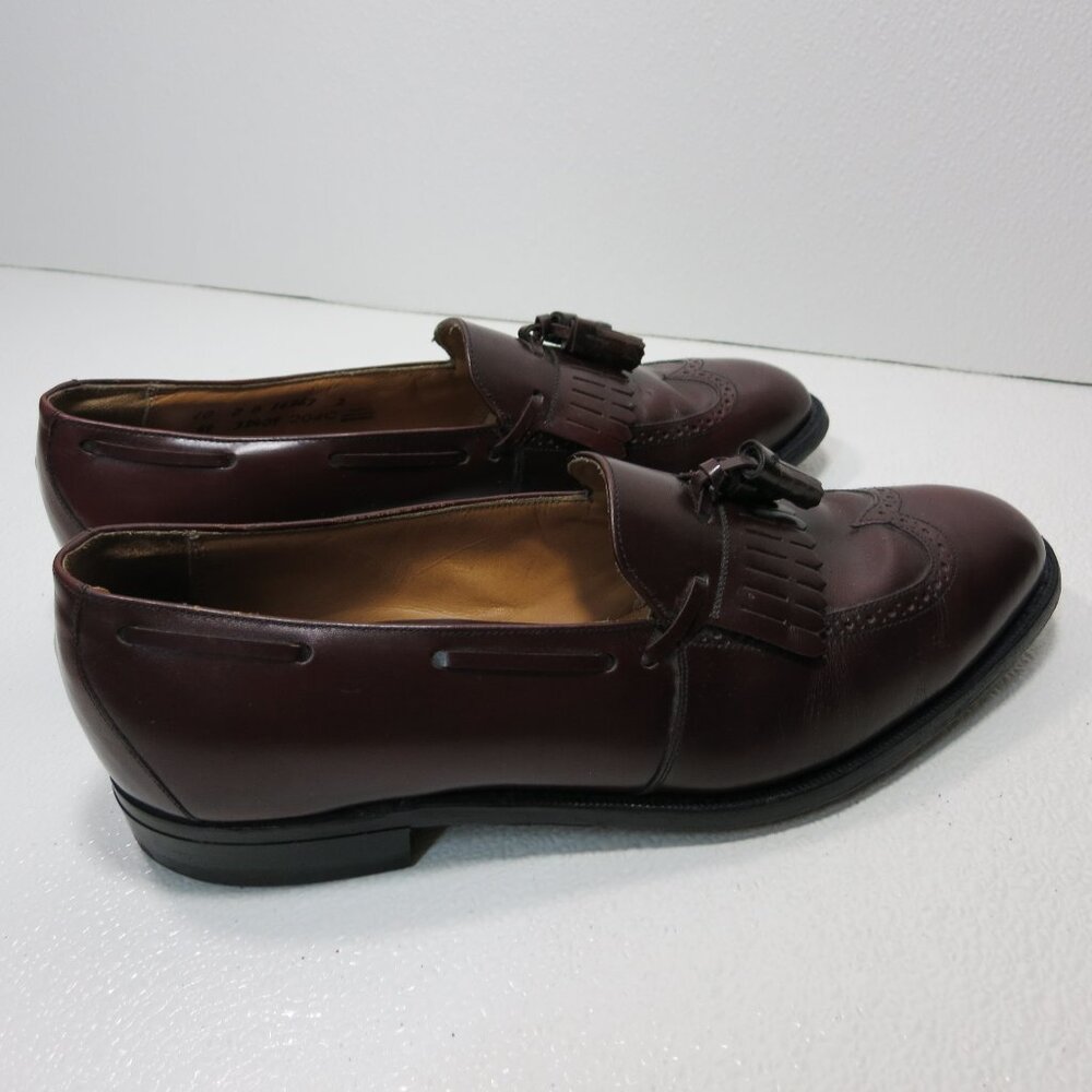 Johnston & Murphy Kiltie Tassel Brogue Leather Dress Loafers Men's Shoes 10 D/B - Picture 4 of 7